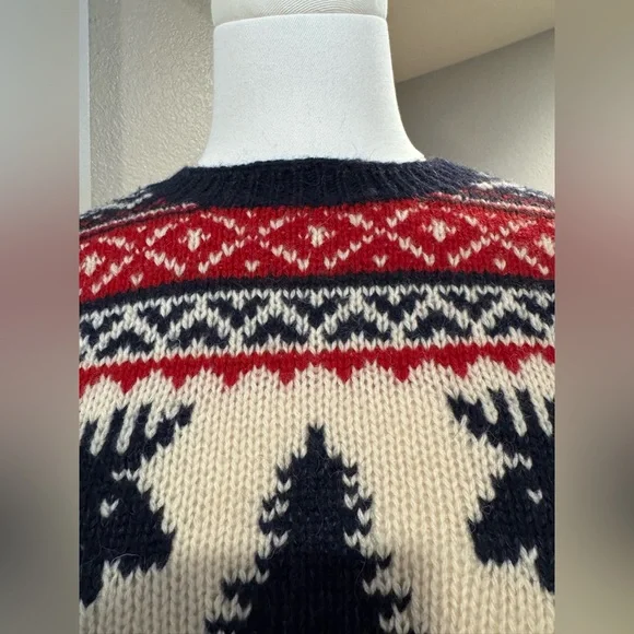 Vintage Ralph Lauren Holiday Christmas Fair Isle Red & Navy Olympics Sweater - Picture 4 of 16